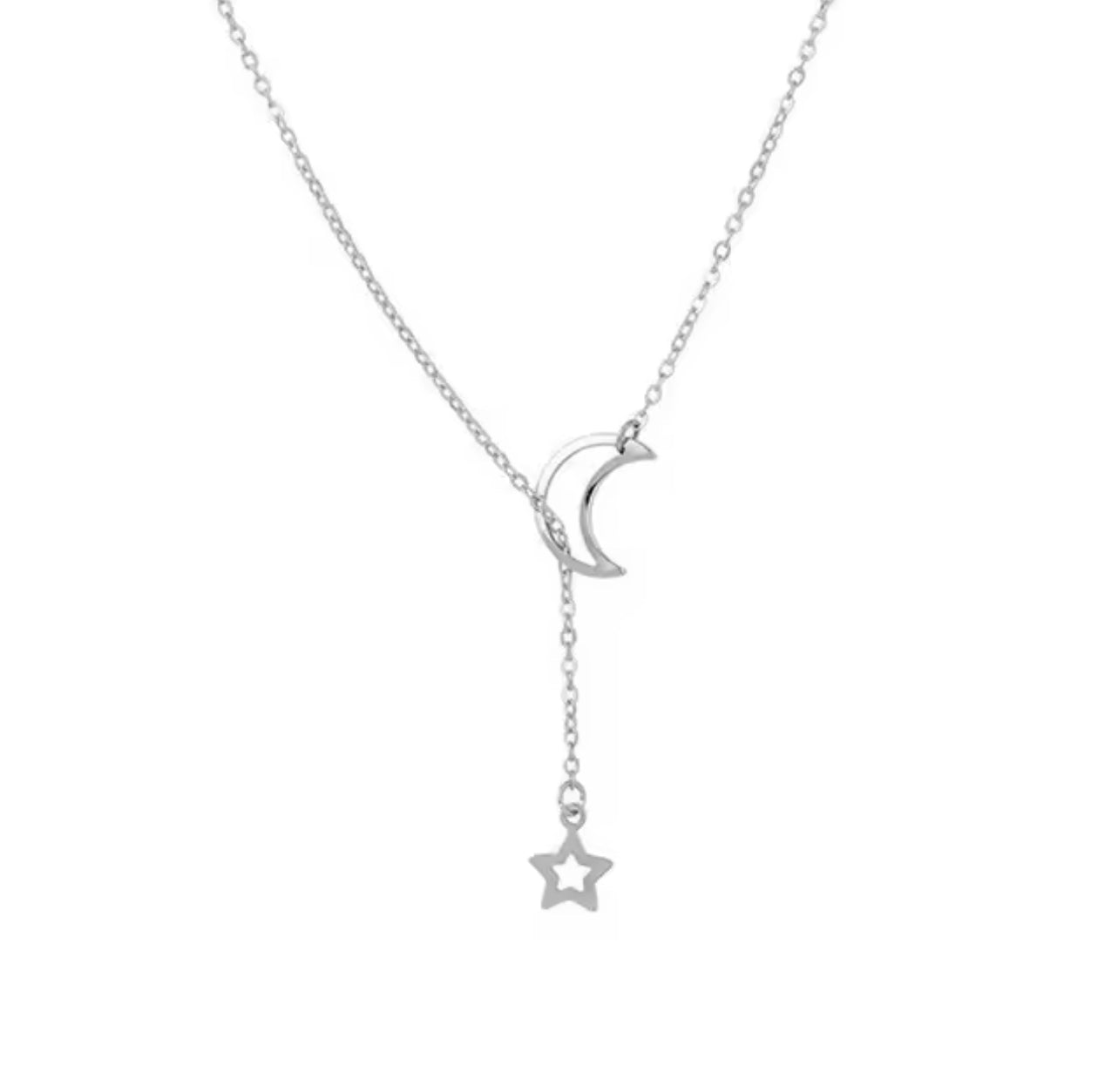 Gleaming Moon Star Choker Necklace